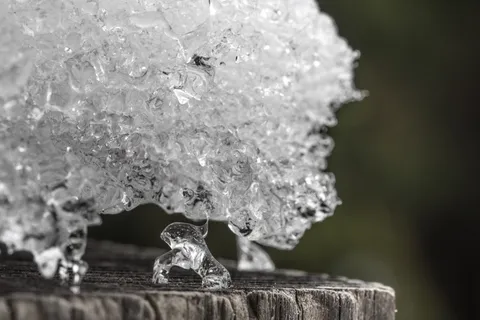 冰，Eiskristalle，艺术，滴灌，冬天，冻结，晶体