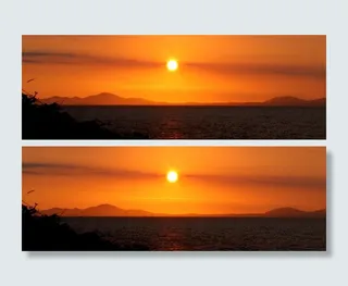 日落，海，海洋，夏天，水，自然，太阳，海滩