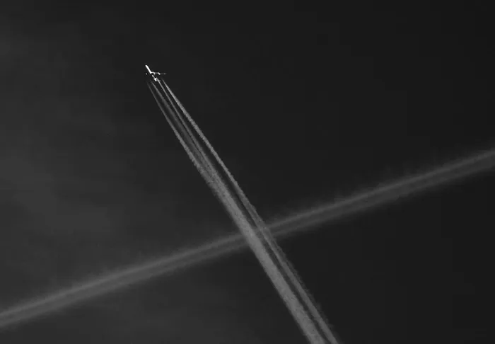轨迹，天空，飞机，飞，航空，传单，飞行