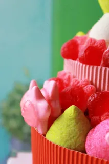 馅饼，果冻，甜，糖果，橡皮糖熊蛋糕，礼物