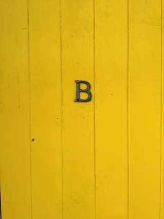 门，字母，B，黄色，木，标志，复古，老