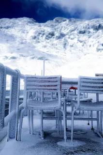 高山小屋，冰，冰川，旅游，冰川断裂