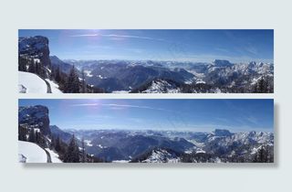 高山，奥地利，Steinplatte，滑雪场，全景