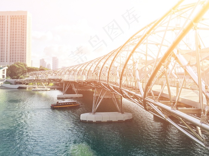 桥，穿越，现代，设计，建筑