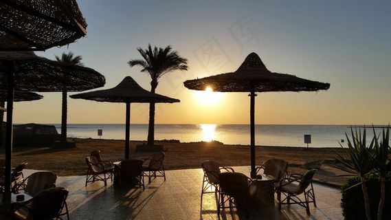 日出，海，海上日出，Morgenstimmung