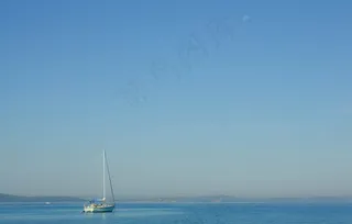 帆船，海，Morgenstimmung，天空，天空，水