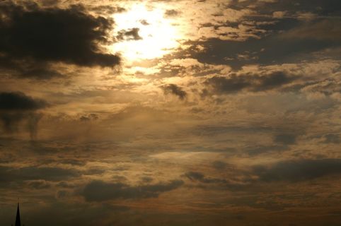 日落，光线，晚上，暮光之城，乌云