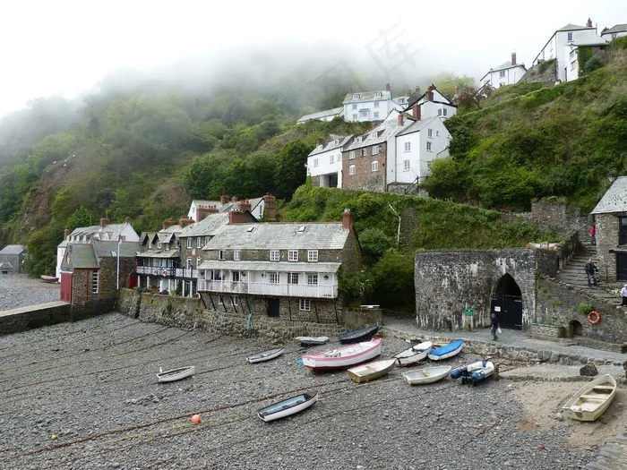 Clovelly，康沃尔郡，英格兰，村，海岸，海，引导