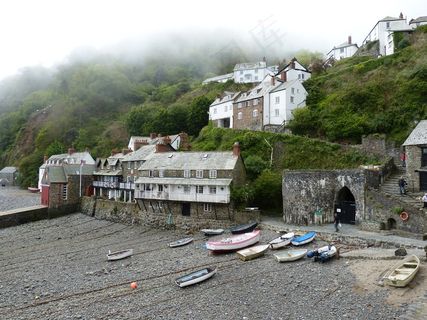 Clovelly，康沃尔郡，英格兰，村，海岸，海，引导