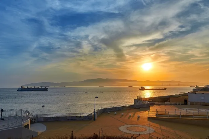 日落，预订，海，心情，Abendstimmung，天空，自然