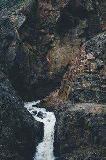 山，瀑布，爬，远足，性质，水，河