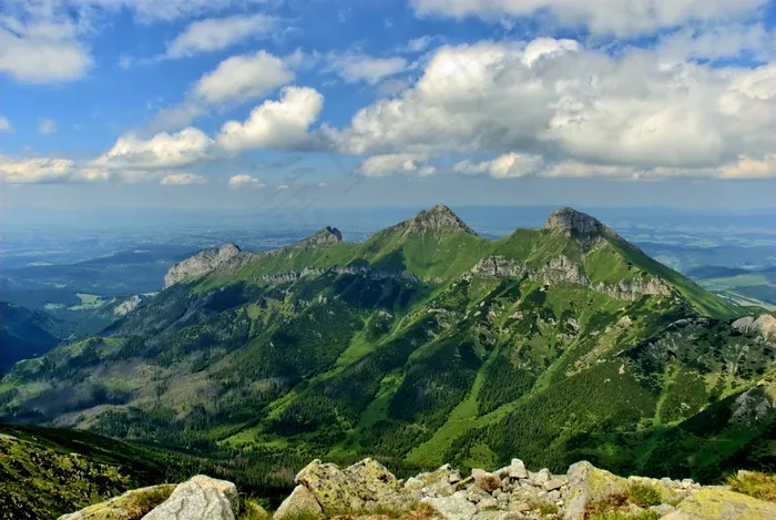 塔特拉，斯洛伐克，景观，顶视图，山，视图