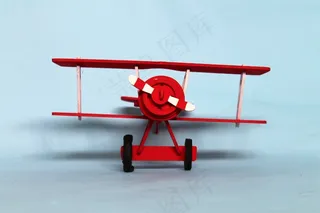 飞机，蓝色，红色，飞机，玩具