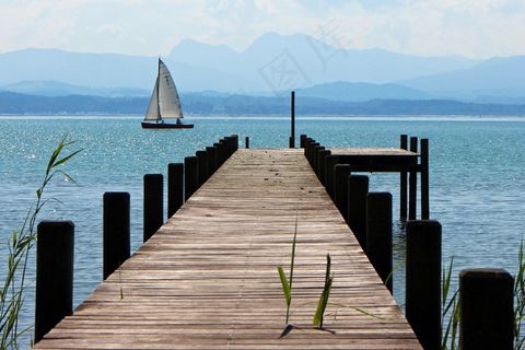 网络，木板路，地平线，水，湖泊，帆船