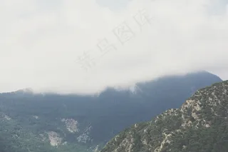 云，山，自然，景观，山脉