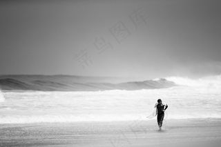 冲浪者，冲浪，海滩，海洋，波浪，水，家伙，男子