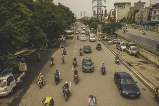 河内，越南，城市，忙，自行车，交通，汽车，道路