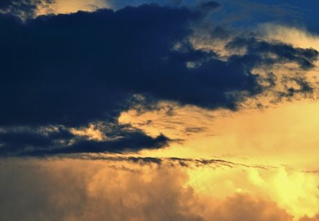 天空,黑暗,日落,云团,发光,金,黄色 天空,黑暗,日落,云团,发光,金,黄色