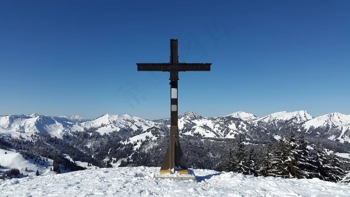 Rangiswanger号角，阿尔高，冬季，首脑会议，首脑会议十字架