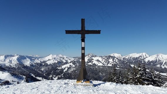 Rangiswanger号角，阿尔高，冬季，首脑会议，首脑会议十字架