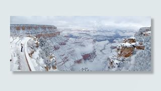 大峡谷，冬季，雪，景观，景区，岩