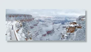 大峡谷，冬季，雪，景观，景区，岩