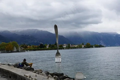 沃韦，瑞士，日内瓦湖，椅子，湖，水