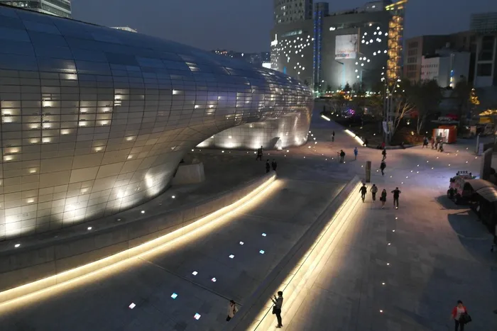 现代，结构，夜景，夜晚，在晚上