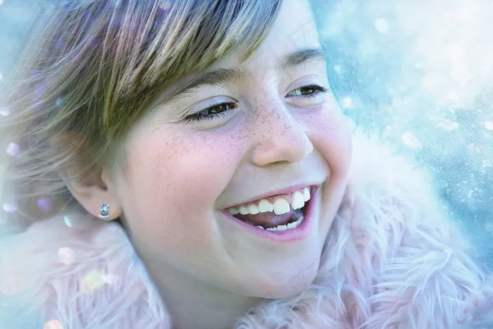 人，人的，女性，女孩，脸，笑，性格开朗