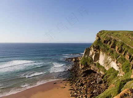 海滩,悬崖,Suances 海滩,悬崖,Suances