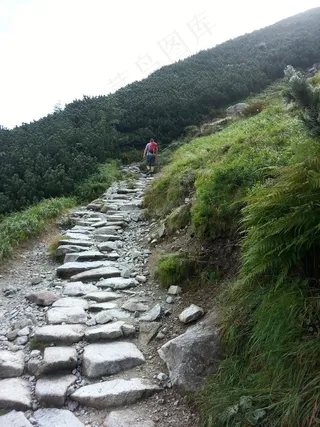 径，黑径，山，路径，碎石路