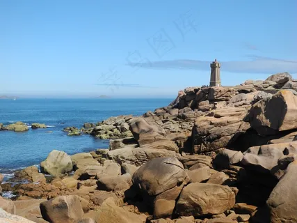 布列塔尼,海岸,灯塔,岩,海 布列塔尼,海岸,灯塔,岩,海
