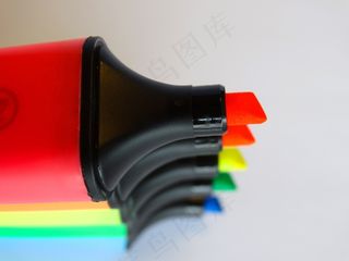 荧光笔，荧光笔，彩色，色彩鲜艳，明亮
