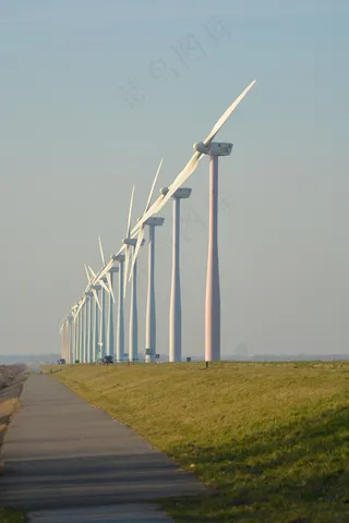 大自然，风车，荷兰，风能，意见