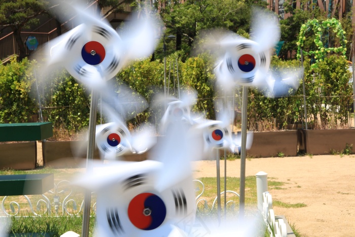 朱莉亚·罗伯茨，韩国，风车，旋转，风，公园