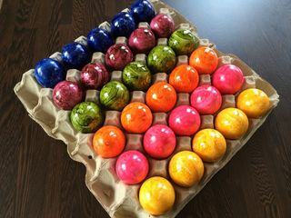 复活节彩蛋，鸡蛋，复活节，丰富多彩，颜色