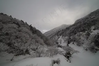 山，汉拿，雪，景观，冬季，雪山