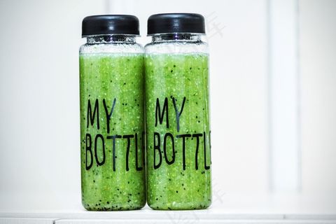 瓶，冰沙，排毒，饮料，健康，绿色，新鲜
