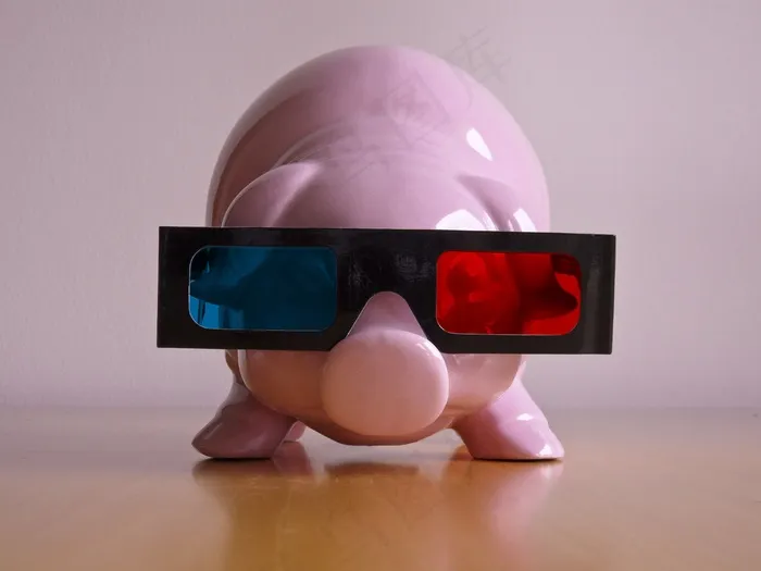 仔猪，3维，眼镜，罗莎，猪，电影院，3D