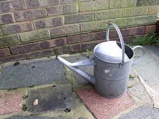 浇水，可以，锅，金属，砖，墙，户外，水