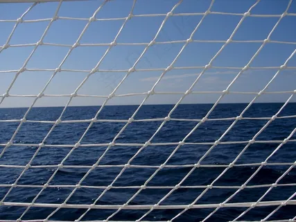 帆，海，网络，海洋，蓝白色