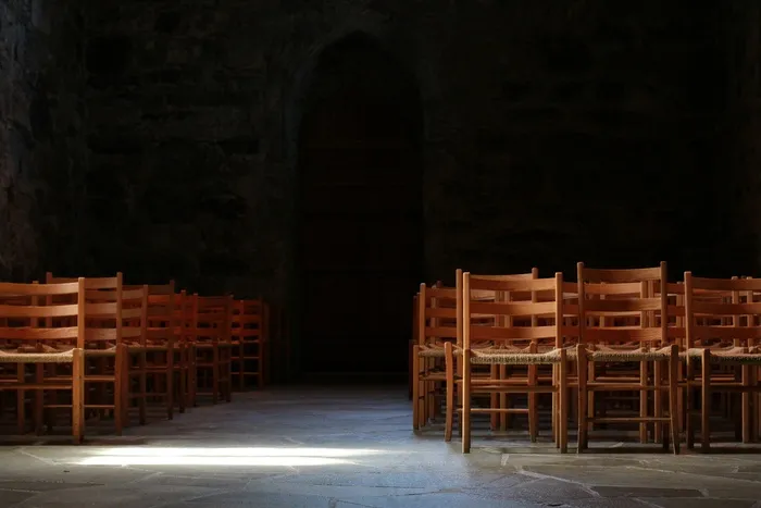 教堂，观众，椅子，光，排椅子