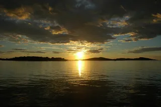 沧海，水，日落，心情，云团，波，性质，蓝色