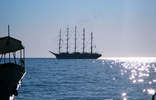 船,海上,日落 船,海上,日落