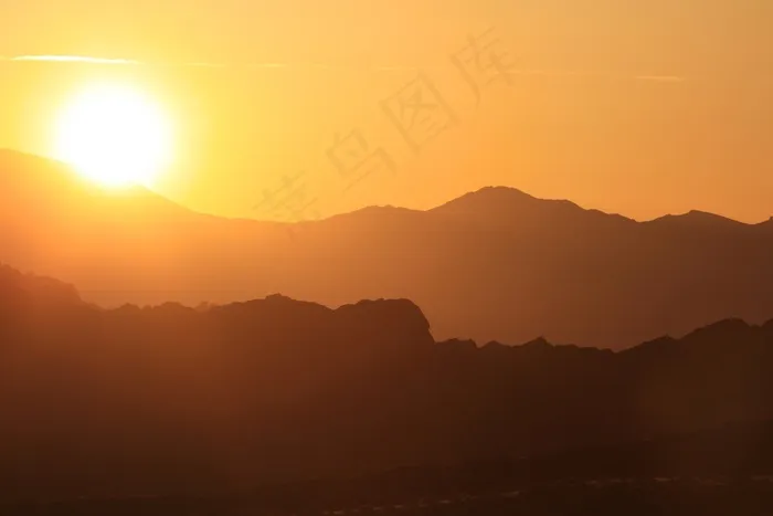 山，山脉，阳光，自然，侧影