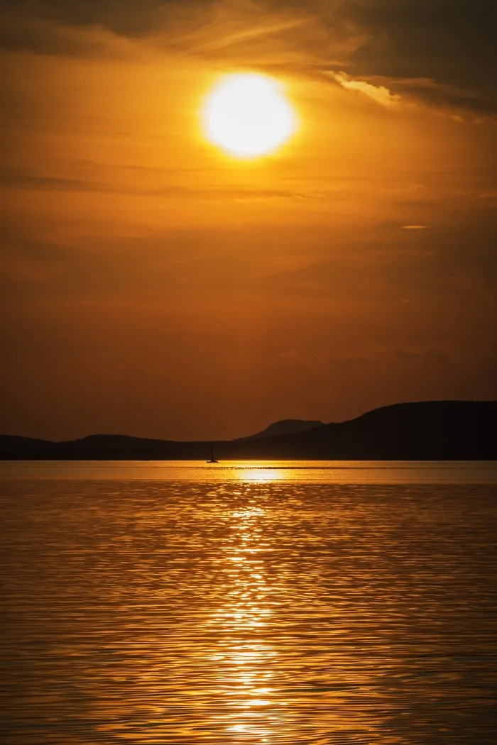 巴拉顿湖，湖，水，日落，景观，颜色