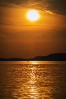 巴拉顿湖，湖，水，日落，景观，颜色