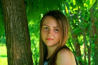 女孩，肖像，金发，美