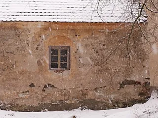 冬天，雪，下雪了，墙上，下雪了，片状，孤独