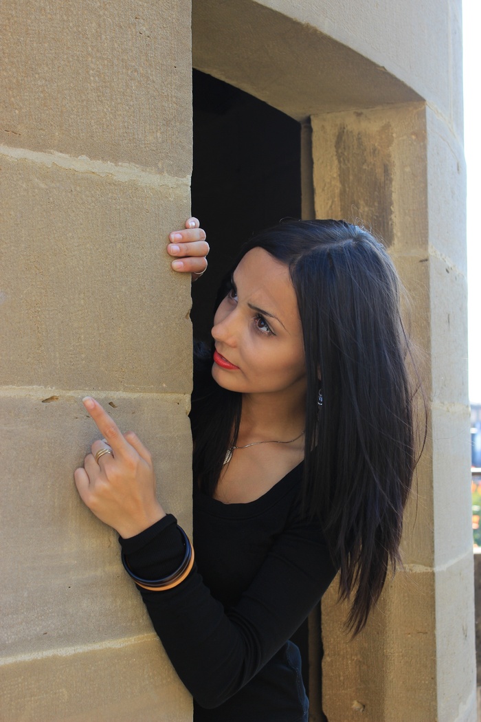 模型，它的目标，女孩，肖像，微笑，快乐